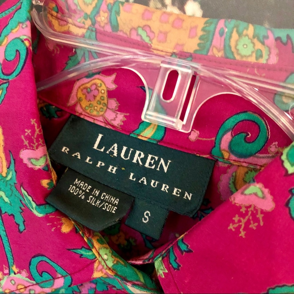 VTG Ralph Lauren Silk Blouse - Picture 3 of 3